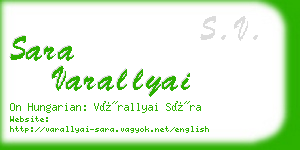 sara varallyai business card